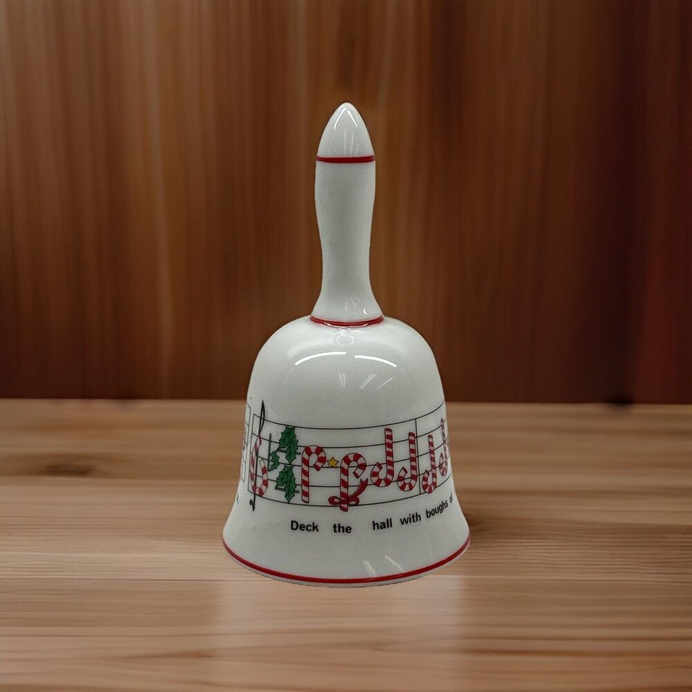 Deck The Hall VTG Christmas Music Porcelain Bell By Ron Gordon MCMLXXXlll Japan